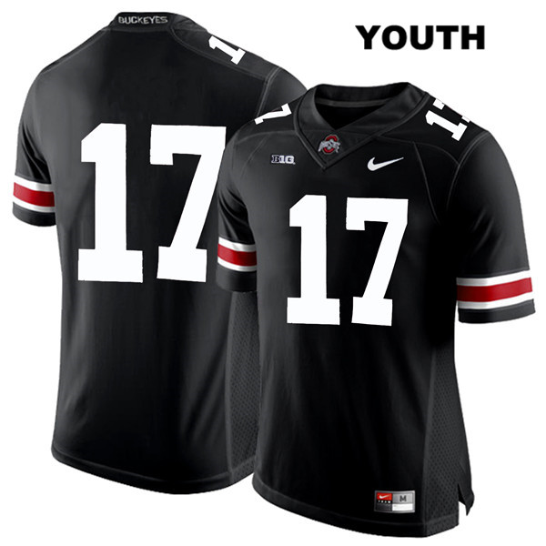 Ohio State Buckeyes Youth Kamryn Babb #17 White Number Black Authentic Nike No Name College NCAA Stitched Football Jersey SZ19D02OI